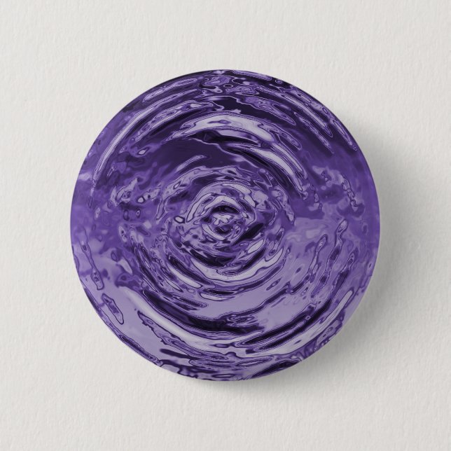 Water Ripple Purple 6 Cm Round Badge (Front)