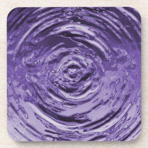 Water Ripple Purple Coaster