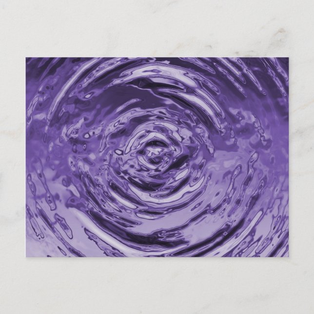 Water Ripple Purple Postcard (Front)