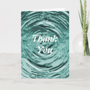 Water Ripple Teal Thank You Card