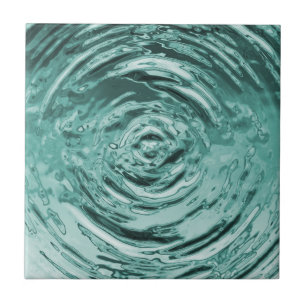 Water Ripple Teal Tile
