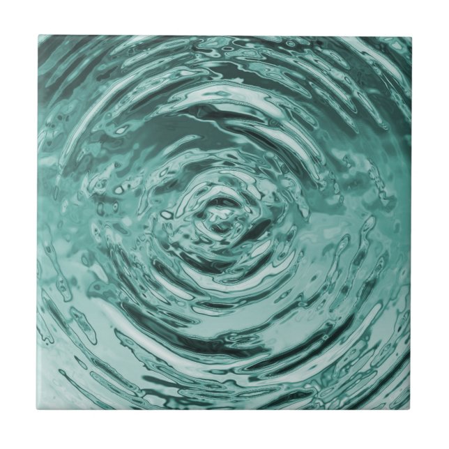 Water Ripple Teal Tile (Front)