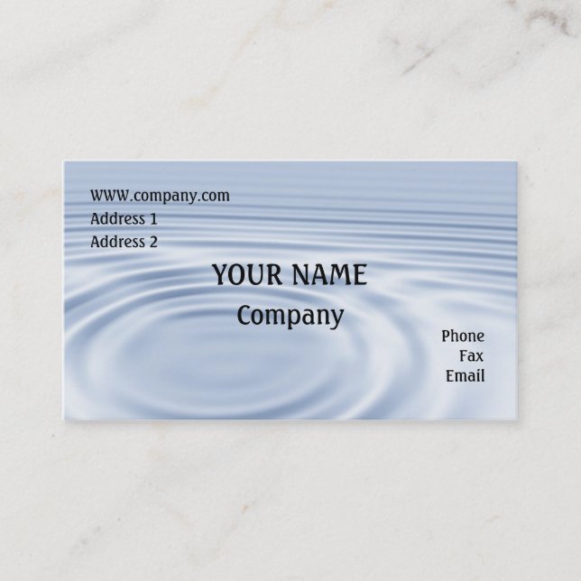 Water ripples business card (Front)