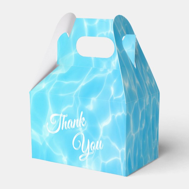 Water ripples Pool party Beach party Summer party  Favour Box (Back Side)