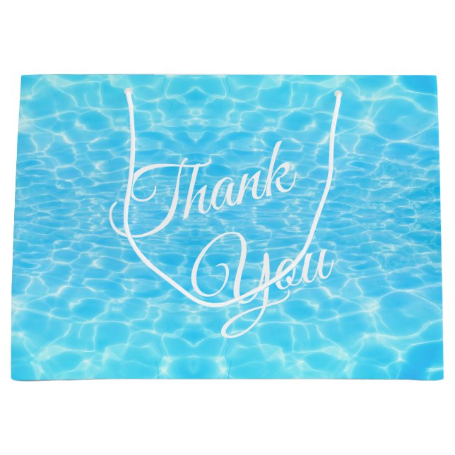 Water ripples Pool party Beach party Summer party Large Gift Bag (Front)