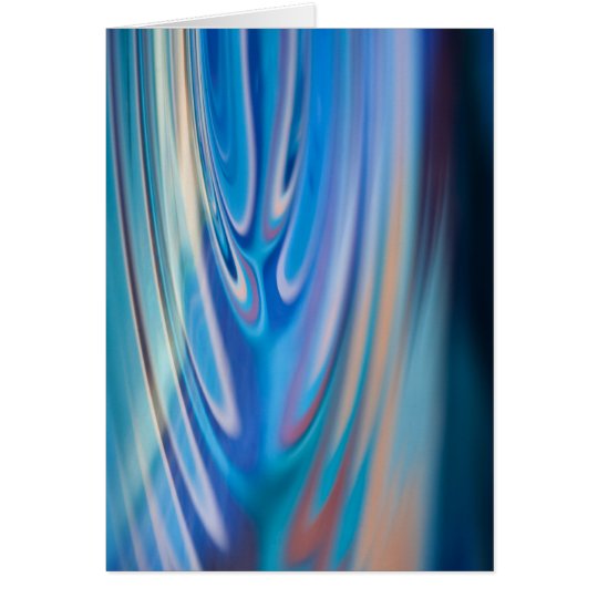 Water Ripples turquoise Abstract multicolor Card
