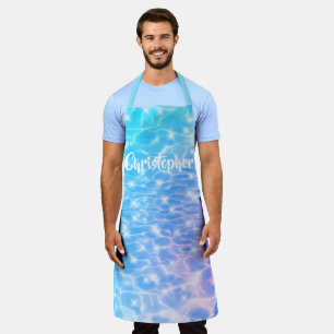 Water ripples water texture modern custom name apron