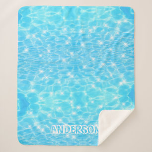 Water ripples water textures modern custom name sherpa blanket