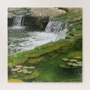 water, romance, landscape, plants, waterfall, asia jigsaw puzzle