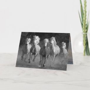 Water Run Horse Greeting Card