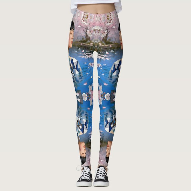 "Water’s Digital Dream" – A Digital Portrait       Leggings (Front)