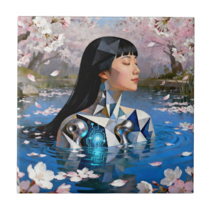 "Water’s Digital Dream" – A Digital Portrait Tile
