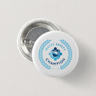 Water Safety Champion Two-Tone Mug 3 Cm Round Badge