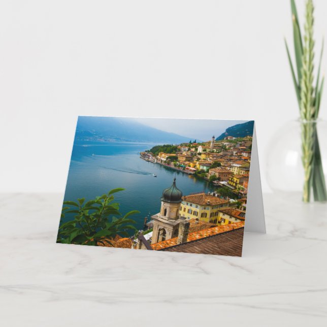 Water | San Benedetto Church Lake Garda, Italy Card (Front)
