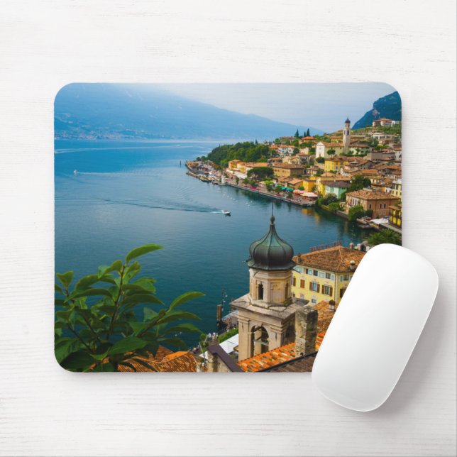 Water | San Benedetto Church Lake Garda, Italy Mouse Mat (With Mouse)