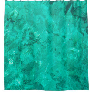 Water sea blue wave turquoise liquid background shower curtain