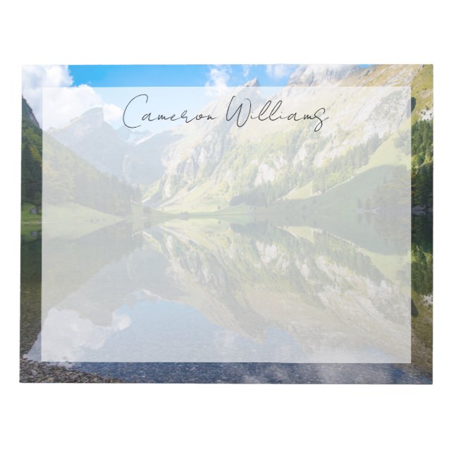 Water | Seealpsee Lake  Swiss Alps Switzerland Notepad (Front)