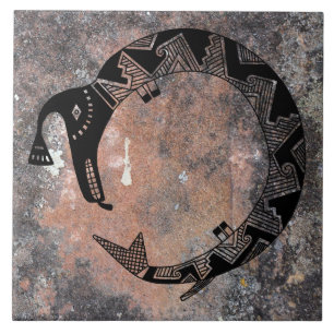 Water Serpent Mimbres Pottery Design Tile