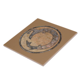 Water Serpent Mimbres Pottery Design Tile