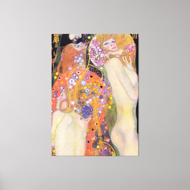 Water Serpents, Gustav Klimt Canvas Print (Front)