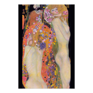 Water Serpents, Gustav Klimt Poster
