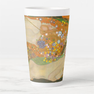 Water Serpents II by Gustav Klimt, Art Nouveau Latte Mug