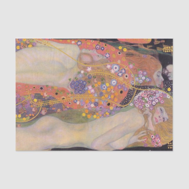 Water Serpents II by Gustav Klimt Tissue Paper (Front)