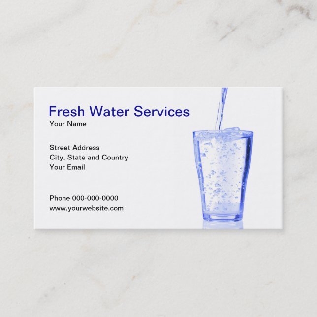 Water Services Business Card (Front)