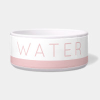 Water Simple Minimal Blush Pink Cat or Dog