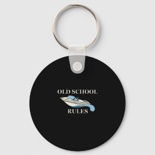 Water Ski Boat Lake Lover Old School Rules Water S Key Ring