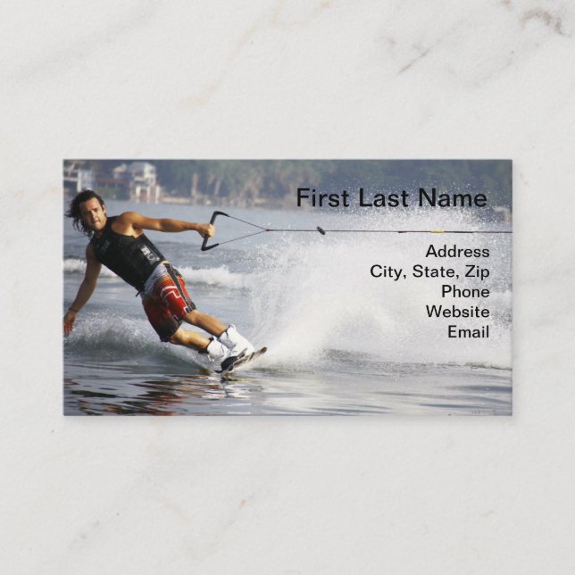 Water Ski Business Card (Front)