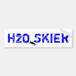 Water Ski "H2O SKIER" Bumper Sticker