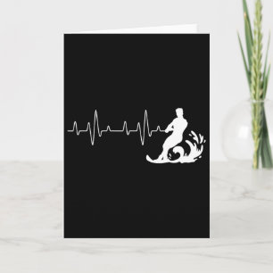 Water Ski Heartbeat - Waterskier Watersports Water Card