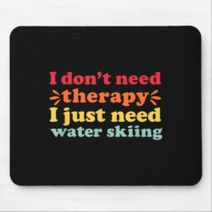 Water ski i love water skiing for men and women mouse mat
