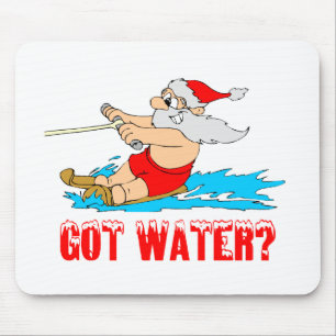 Water Ski Santa Mouse Mat
