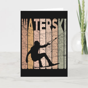 Water Ski Vintage Water Skiing Retro Water Skier Card