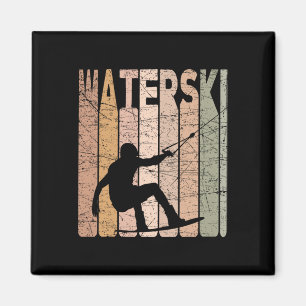 Water Ski Vintage Water Skiing Retro Water Skier Magnet