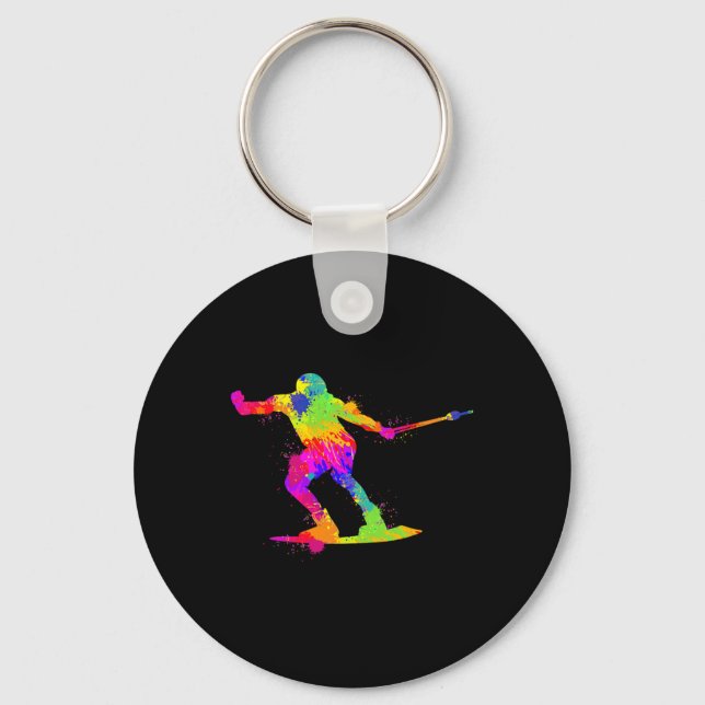 Water Ski Water Skiing 1  Key Ring (Front)