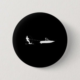 Water Ski - Water Skiing Gift For Water Skiers 1 6 Cm Round Badge