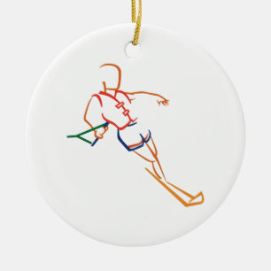Water Skiing Ceramic Tree Decoration