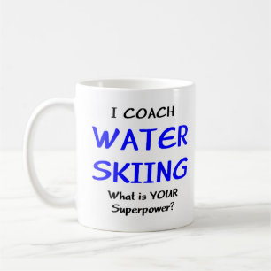 water skiing coach coffee mug