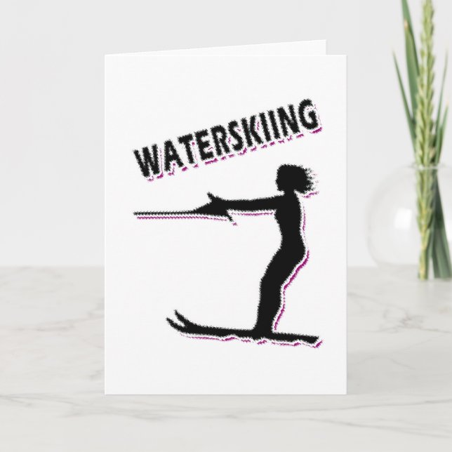Water Skiing For Women Water Sports Hobby Card (Front)
