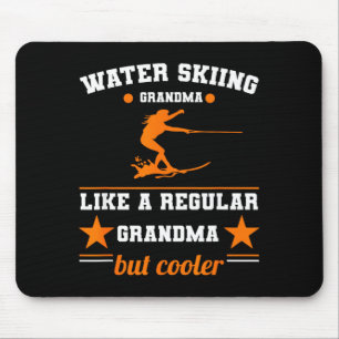 Water skiing grandma women wave lover extreme mouse mat