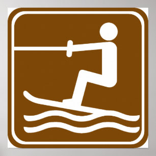 Water Skiing Highway Sign