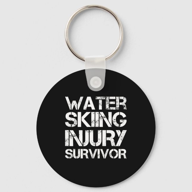 Water skiing injury survivor  key ring (Front)