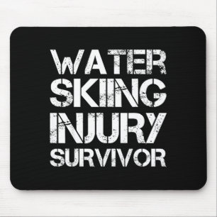 Water skiing injury survivor mouse mat