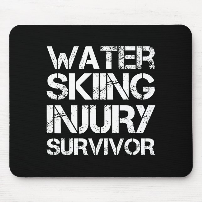 Water skiing injury survivor  mouse mat (Front)