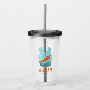 Water Skiing Life Jacket Graphic Personalised Acrylic Tumbler