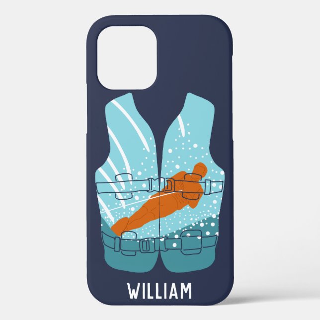 Water Skiing Life Jacket Graphic Personalised Case-Mate iPhone Case (Back)