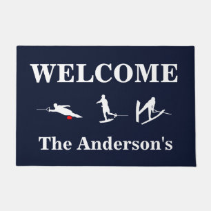 Water Skiing Personalised Door Mat